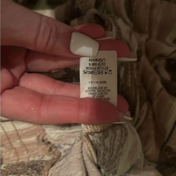 First Love rose linen flare style pants - Picture 3 of 4